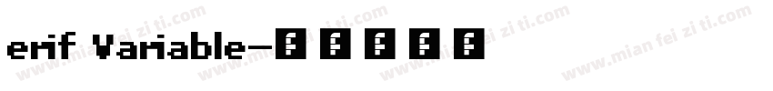 erif Variable字体转换